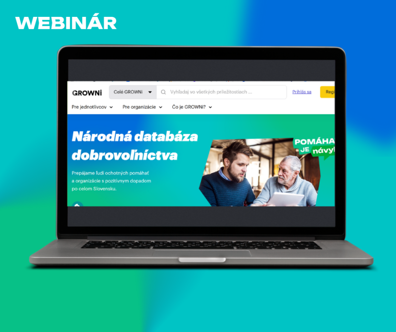 Webinár o Národnej databáze dobrovoľníctva.